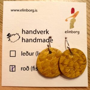 Roð eyrnalokkar - fish skin earrings