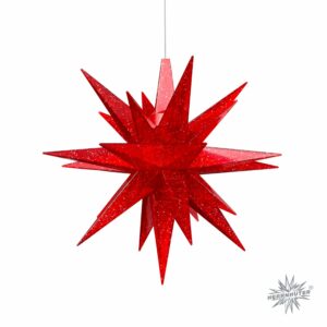 Rauð-glimmer Stjarna A1e Stjarna ársins 2023 PVC inni